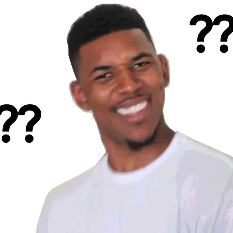 Негр со знаками вопроса