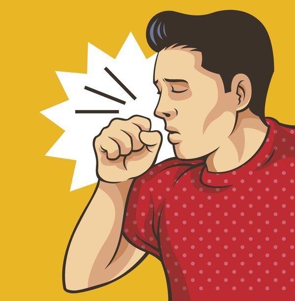 Человек кашляет