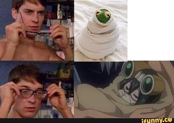 Питер Паркер надевает очки Мем