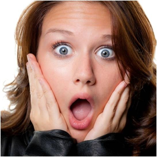 Удивленная девушка