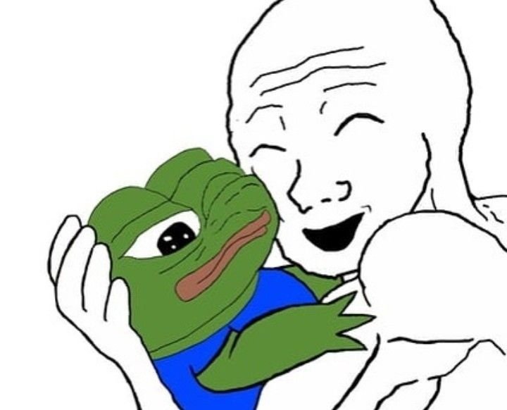 Лягушонок Пепе обнимает