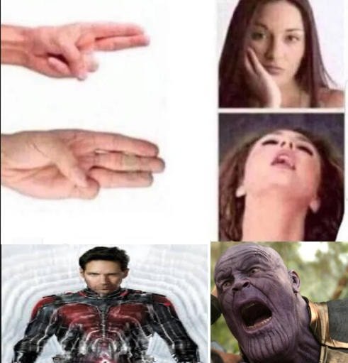 Танос и человек муравей Мем