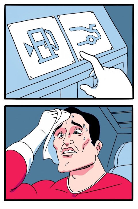 Мем выбор кнопки