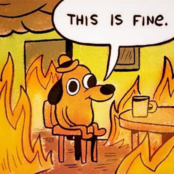 Собачка в огне