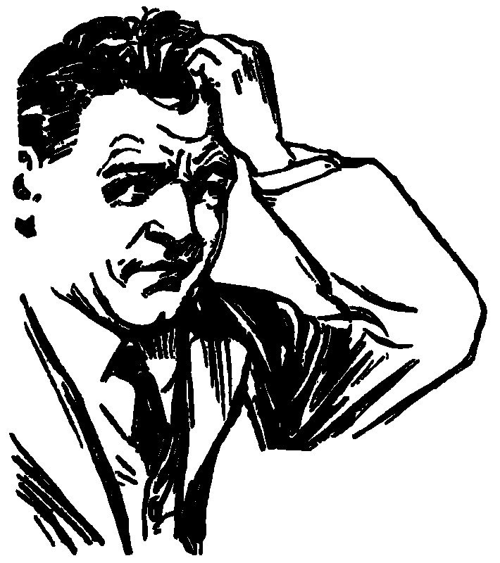 Мужик чешет голову