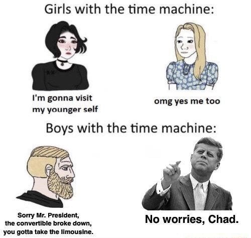 Мемы про девушек с машиной времени