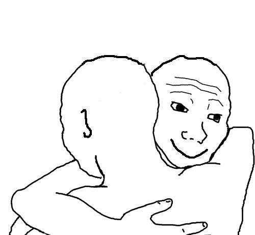 Мемы обнимает