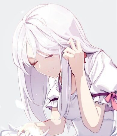 Аниме девушка с белыми волосами