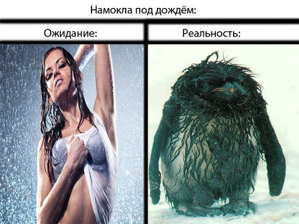 Девушка ожидание реальность