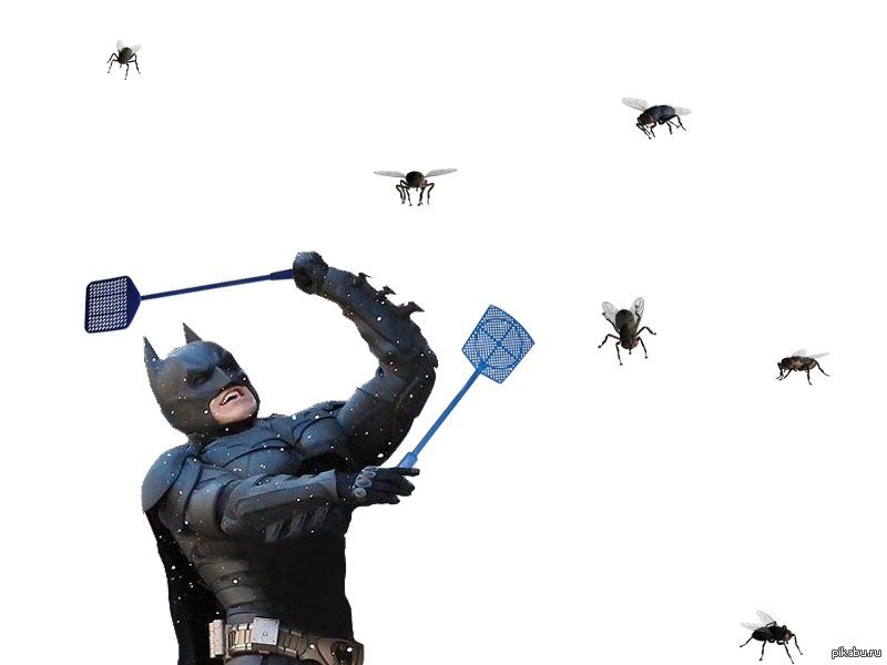 Человек отмахивается от мухи