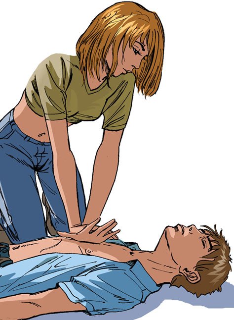 Реанимация человека массаж сердца