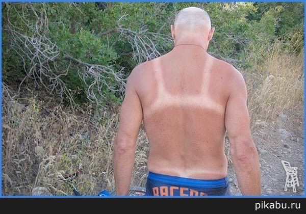 Загар мужской смешной