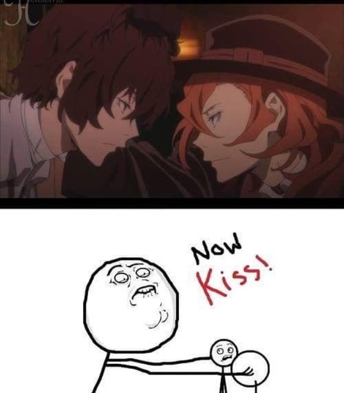 Мемы бродячие псы Дазай и Чуя