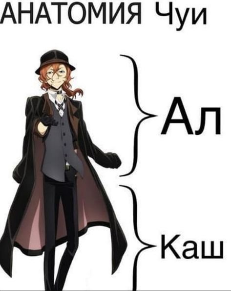 Чуя Накахара Великий из бродячих псов мемы