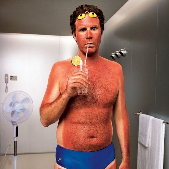 Уилл Феррелл на пляже