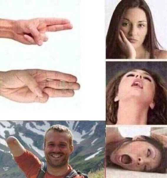 Человек с несколькими пальцами