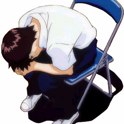 Евангелион Синдзи на стуле