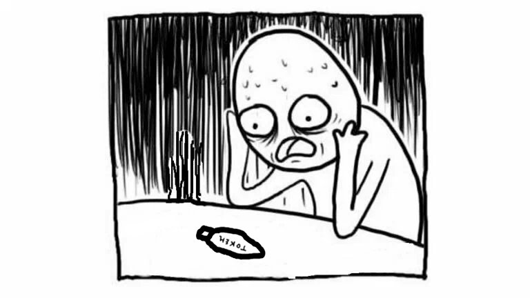 Нарисованный чел в шоке