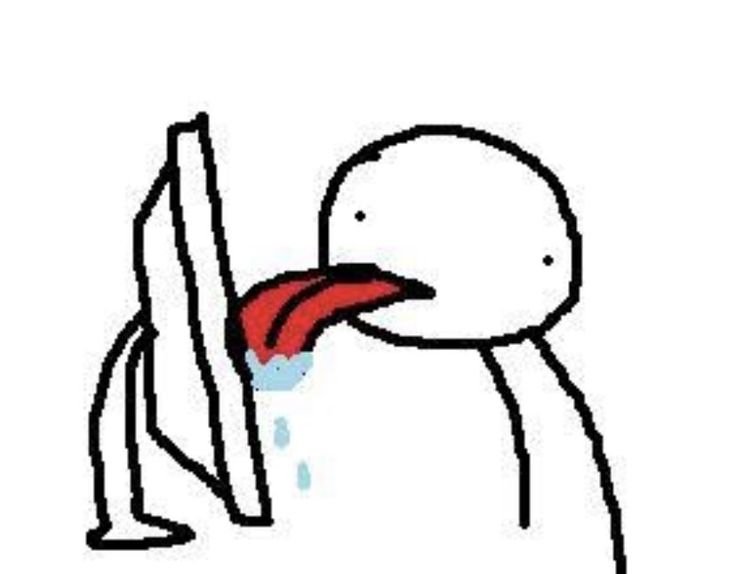 Облизывает экран Мем