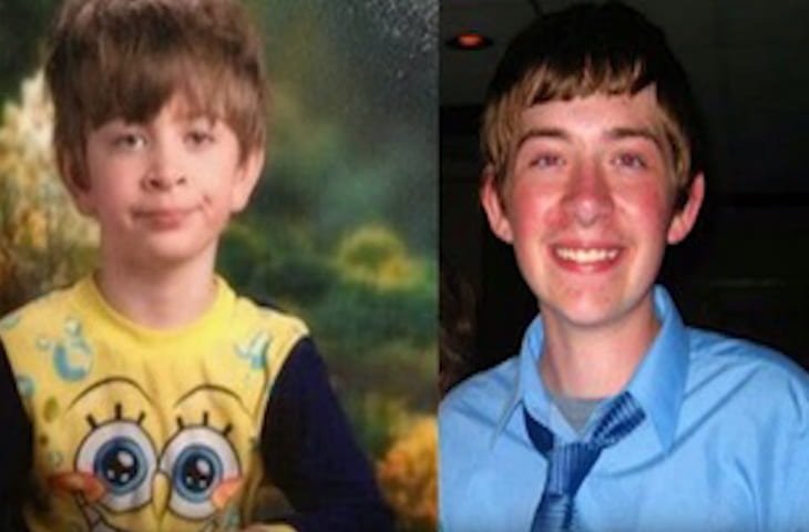 Мальчик в пижаме Спанч Боба сейчас