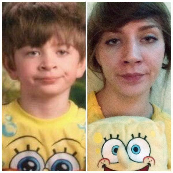 Мальчик в пижаме со Спанч Бобом