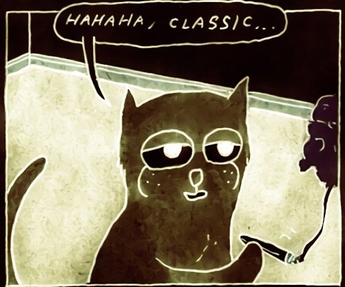 Курящий кот классика