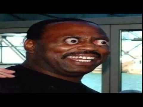 Чернокожий с выпученными глазами