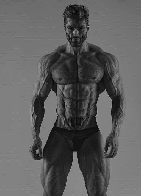 С мужиком качком