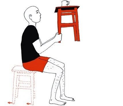 Человек табурет