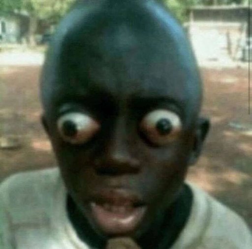 Негр с огромными глазами