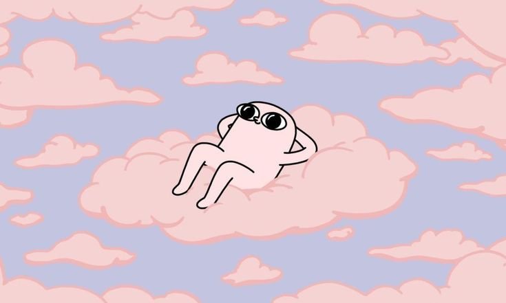 Обои с розовым человечком