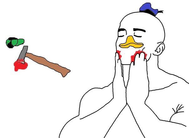 Человек обмазывается Мем