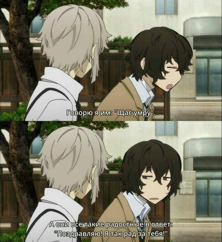 Мемы про аниме Великий из бродячих псов