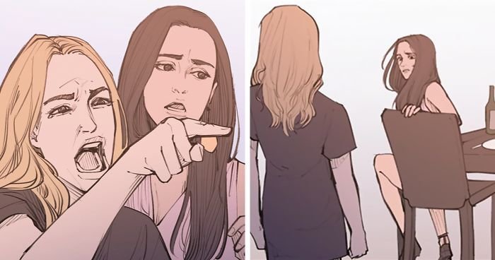 Две нарисованные девушки Мем