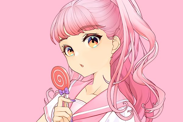 Как зовут персонажа из аниме с розовыми волосами