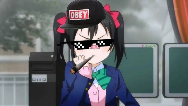 Аниме с пиксельными очками