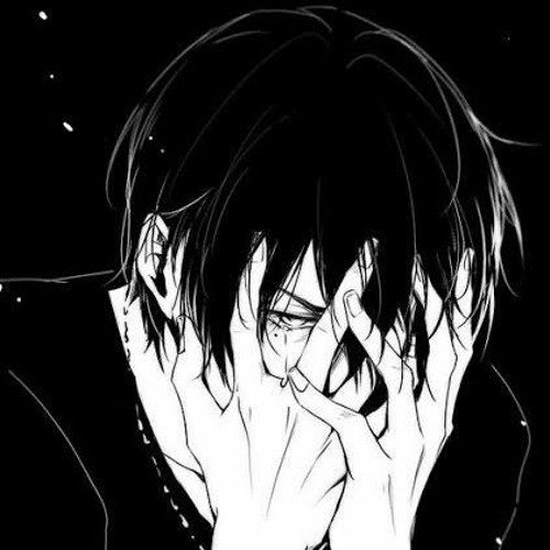 Грустный аниме парень