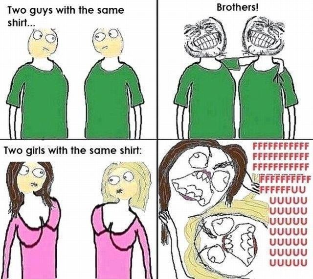 Приколы про одинаковую одежду