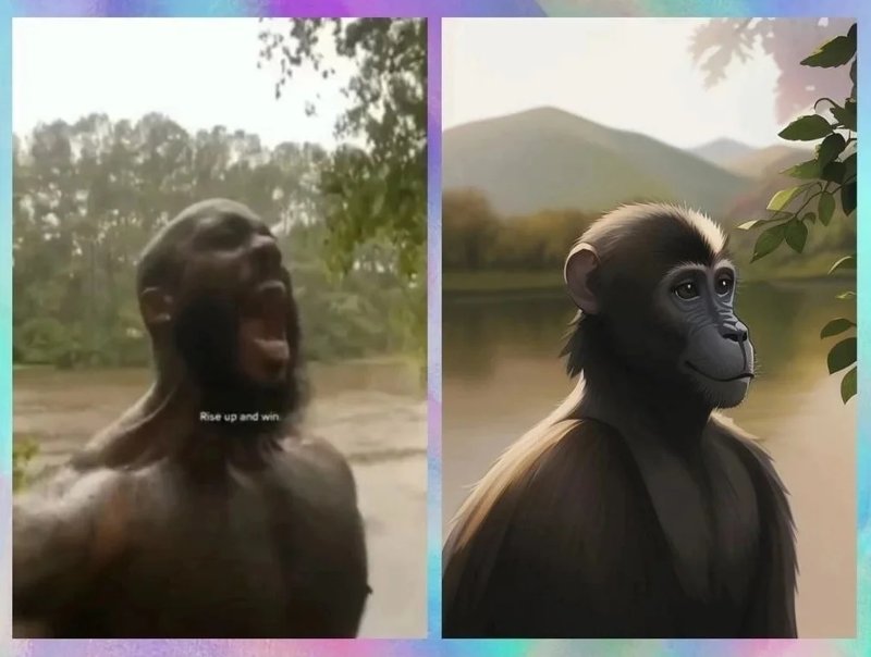 Нейросеть негр и обезьяна