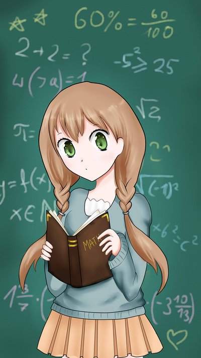 Учитель математики в аниме стиле