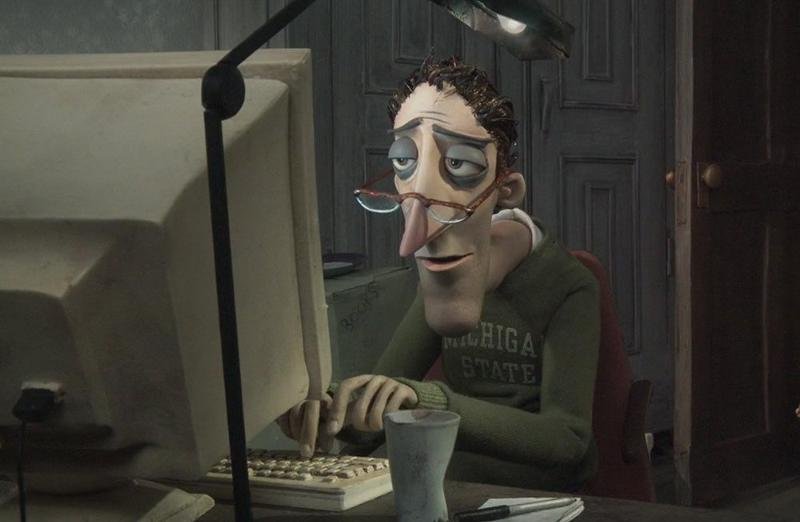 Чарли Джонс Коралина за компьютером