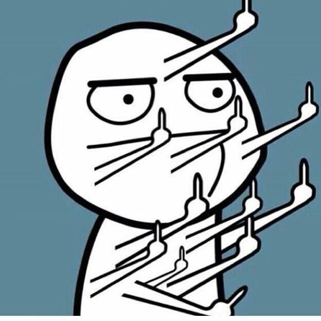 Нарисованный человечек с факом