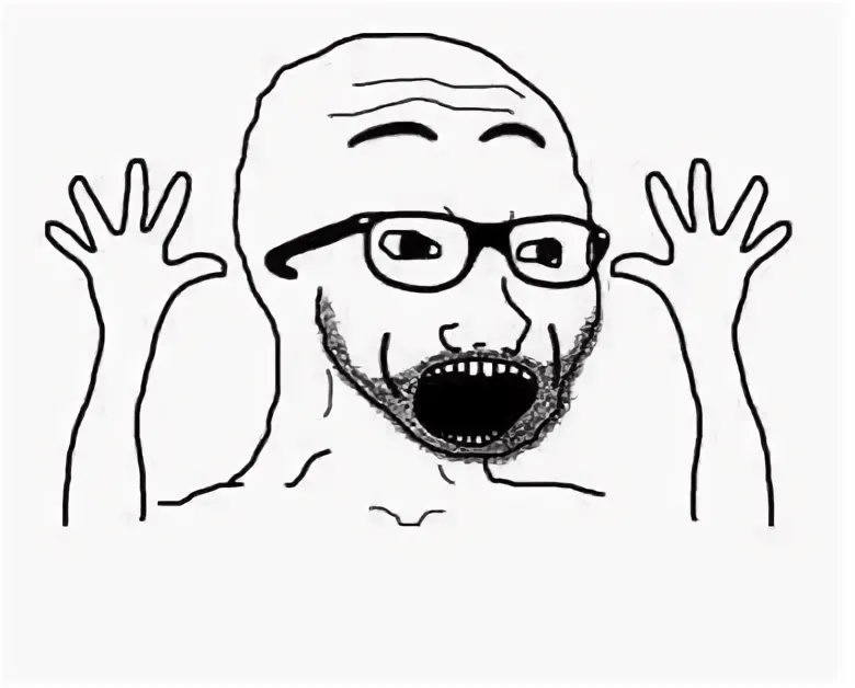 Человек с открытым ртом