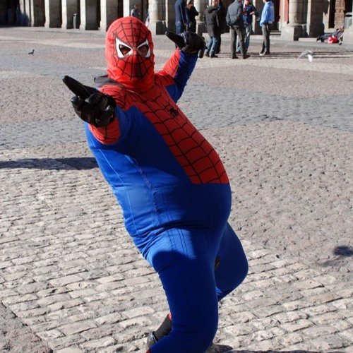 Смешной костюм человека паука