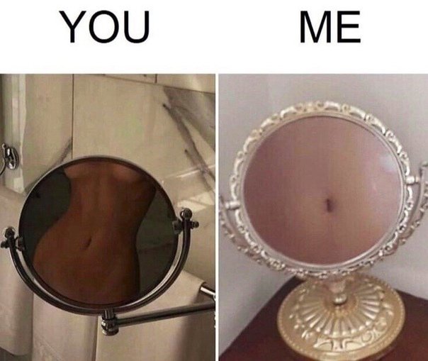 Попа в зеркале