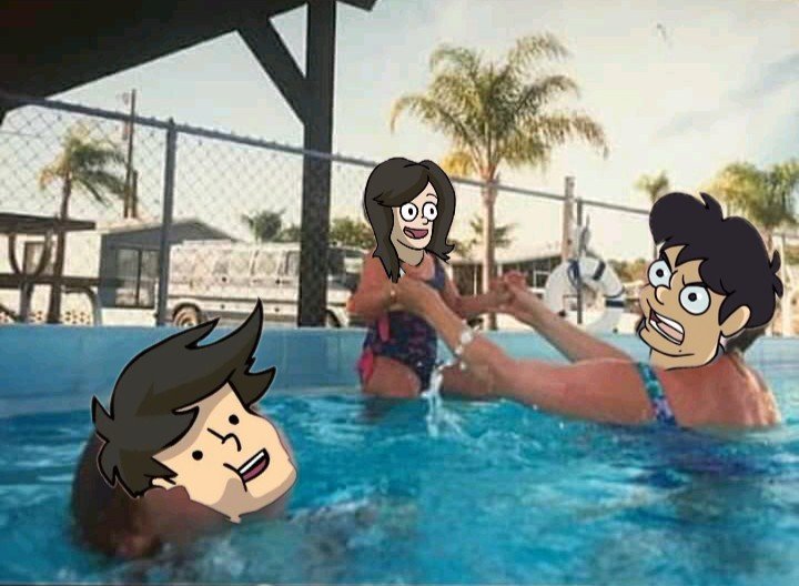 Мем с тонущим ребенком в бассейне