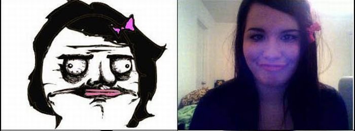 Недовольное лицо девушки Мем