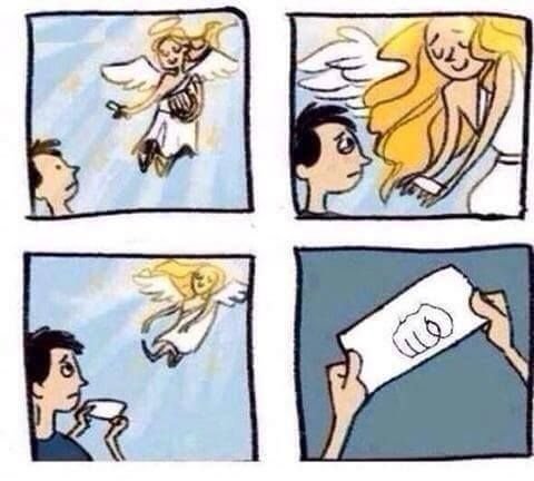 Дохуя хочешь Мем с ангелом