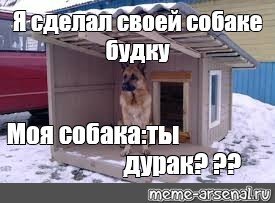 Надпись на будке для собаки