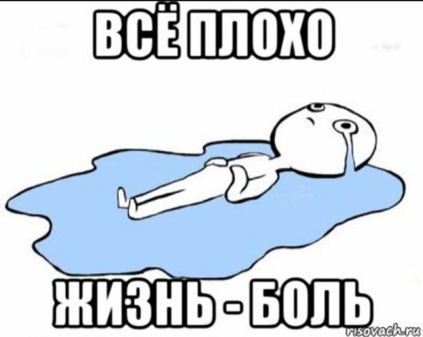 Мем в луже слез